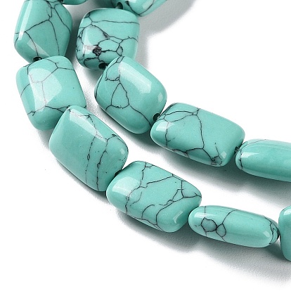 Synthetic Turquoise Beads Strands, Rectangle