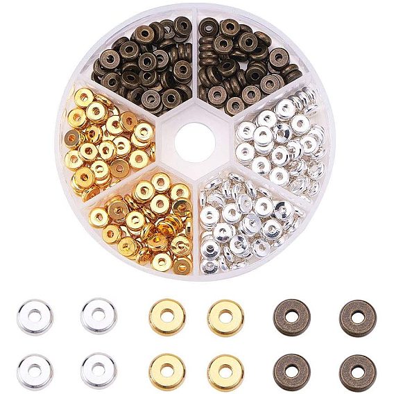 Brass Spacer Beads, Flat Round