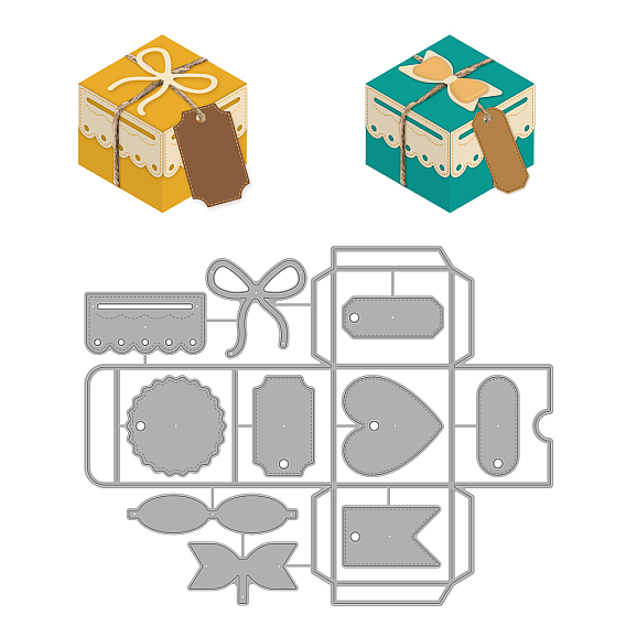 Углеродистая сталь разрезает трафареты, для diy scrapbooking, Фотоальбом, декоративная бумага для тиснения, цвет нержавеющей стали, коробка узор