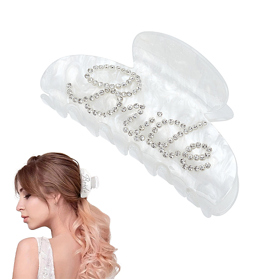 Акриловые коготь заколки, со словом из стразов