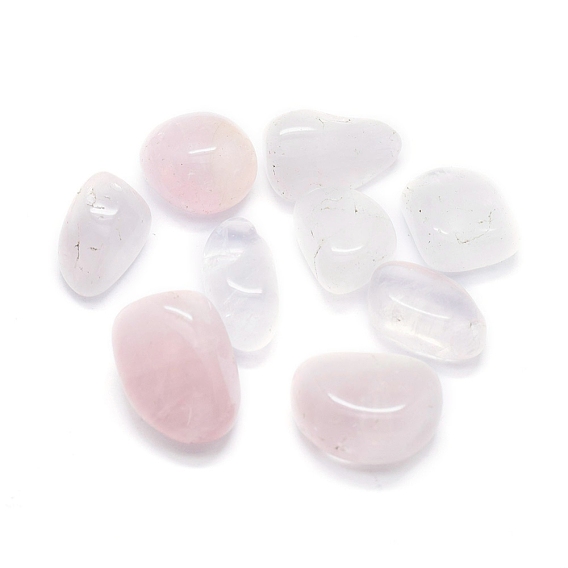 Natural Rose Quartz Beads, Healing Stones, for Energy Balancing Meditation Therapy, No Hole/Undrilled, Tumbled Stone, Vase Filler Gems, Nuggets
