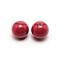 Perles rondes en plastique, visser perles de trous, or