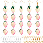 DIY Dangle Earring Making Kits, Including Resin Pendants, Brass Earring Hooks & Jump Rings, Peach