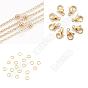 DIY Chain Bracelet Necklace Making Kits, Including Brass Satellite Chain & Jump Rings, 304 Stainless Steel Clasps