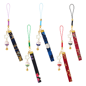 5шт. ремни для мобильных телефонов из сплава полиэстера, золотые