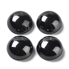 Non-magnetic Synthetic Hematite Stone Cabochons, Half Round/Dome