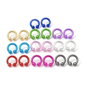 Ring Acrylic Stud Earrings, with 316 Surgical Stainless Steel Pins