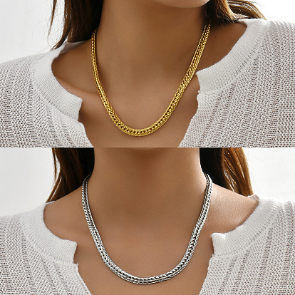 Элегантные 201 ожерелья из нержавеющей стали с цепочкой из пшеницы для повседневного ношения и образа для отпуска