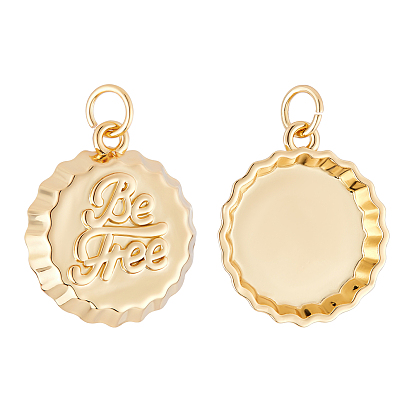 Brass Pendants, Bottle Cap
