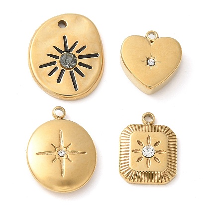 304 из нержавеющей стали с горный хрусталь подвески, ручная полировка, ионное покрытие (ip)