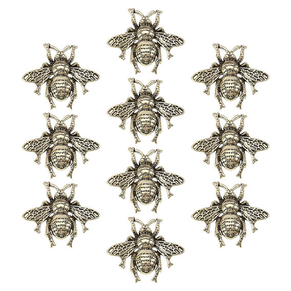 10 шт. цинковый сплав задних булавок для лацканов одежды рюкзака, пчела
