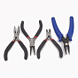 45# Carbon Steel Jewelry Plier Sets, including Wire Cutter Plier, Round Nose Plier, Side Cutting Plier and Split Ring Plier