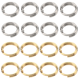 400шт. 2 цвета 304 разъемные кольца из нержавеющей стали, кольца с двойной петлей