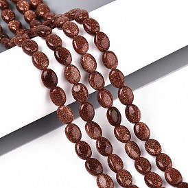 Синтетические голдстоуновские бисер пряди, Плоско-овальные