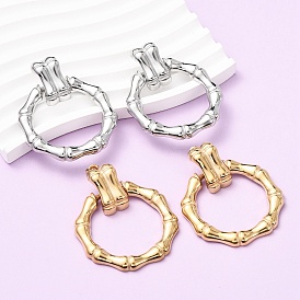 304 серьги-гвоздики из бамбука из нержавеющей стали, ионное покрытие (ip)