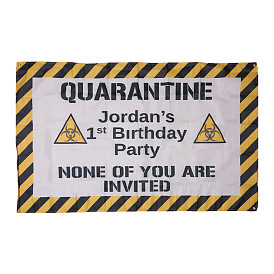 Gorgecraft Polyester Quarantine Birthday Decorations Banner, Distancing Theme Virus Isolation Banner, Birthday Party Idea Sign Supplies
