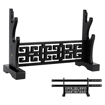 MDF Wall Mounted Sword Katana Holder Stands, Bracket Samurai Sword Display Easels