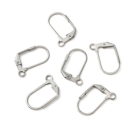 316 découvertes de boucles d'oreilles à levier en acier inoxydable chirurgical, avec boucles horizontales