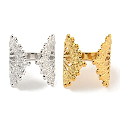 Ионное покрытие (IP) 304 Открытая манжета в форме веера из нержавеющей стали для женщин