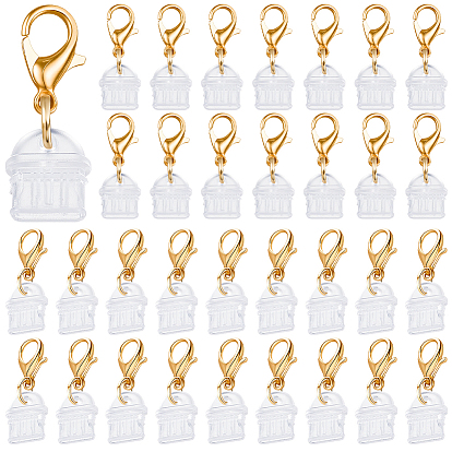 50Pcs Plastic Mobile Dustproof Plugs, with Alloy Lobster Claw Clasps