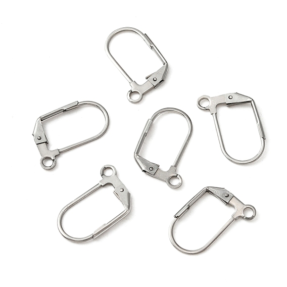 316 découvertes de boucles d'oreilles à levier en acier inoxydable chirurgical, avec boucles horizontales