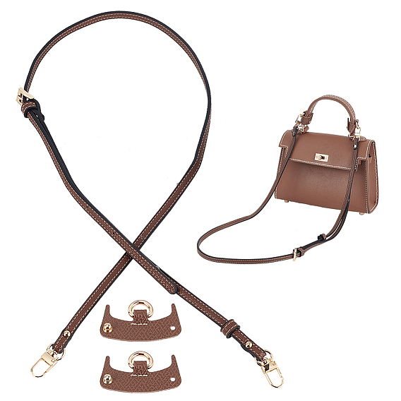 Регулируемые ручки для сумок из коровьей кожи, с поворотной застежкой из сплава и износостойкой пряжкой