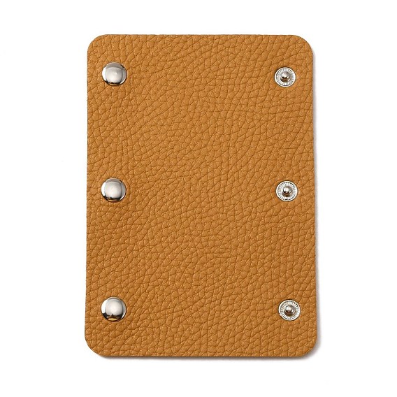 PU Leather Luggage Handle Wrap Covers, Handle Grip Protector, with Iron Snap Button, Rectangle, for Suitcase, Handbag