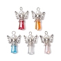 Подвески из стекла и сплава, с железной фурнитурой и пластиковым жемчугом, ангел