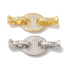 Подставка для кофейных зерен покрытие латунь микро паве прозрачный кубический цирконий складные застежки, долговечный, без свинца и без кадмия