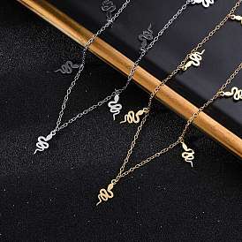 304 ожерелья из нержавеющей стали в виде змеиных кисточек, ионное покрытие (ip)