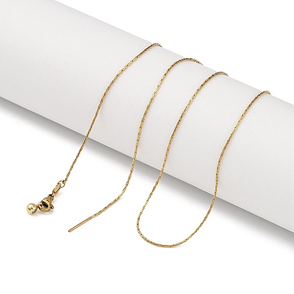 Ion plaing(ip) 304 ожерелья из нержавеющей стали с цепочкой Boston Link, регулируемые слайдерные ожерелья для женщин