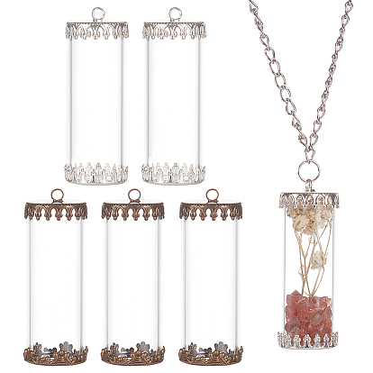 Набор для изготовления кулона из бутылки желаний своими руками, в том числе подвески для бутылок из прозрачного стекла, подвесные поручни из железной шапки