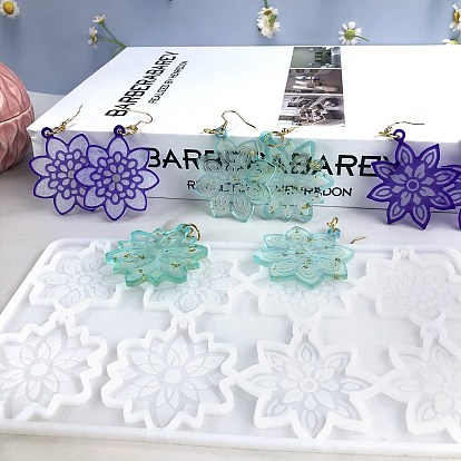 Pendants DIY Food Grade Silicone Mold, Resin Casting Molds, for UV Resin, Epoxy Resin Craft Making, White