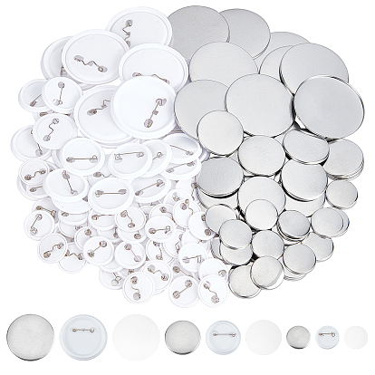 250 наборы 3 стиль железная брошь кабошон безель оправы, плоско-круглые