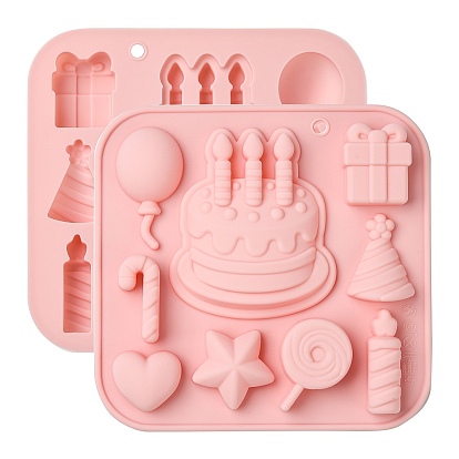 2шт. силиконовые формы на тему дня рождения для поделок своими руками