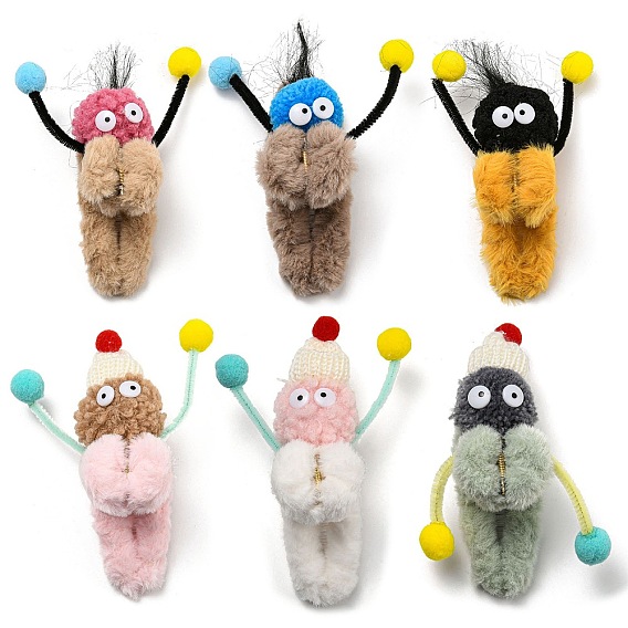 Пластиковые зажимы когтя волос, с тканевым чехлом для куклы, для женщин и девочек густые волосы