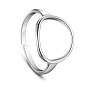 Schlichtes Design 925 Sterling Silber Fingerringe, mit Kreis