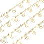Brass Curb Chains, with Star Charm & Spool, Soldered, Long-Lasting Plated