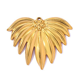 304 подвески из нержавеющей стали, оберег из пальмовых листьев, ионное покрытие (ip), долговечный