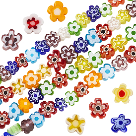 Ручной работы стеклянная бусина тысячецветник нитей, цветок