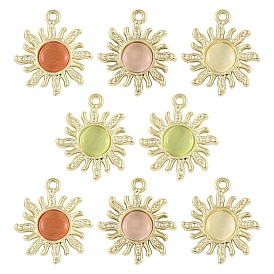 8шт. 4 цвета сплава подвески в форме кошачьего глаза, солнечные чары, золотые