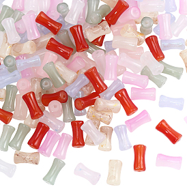 200шт. стеклянные бусины для выпечки, бамбук, с блеском порошок, два тона