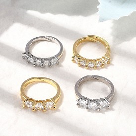 Латунные микро проложить пальцев кольца кубического циркония, стойки покрытие, долговечный, без кадмия и без свинца