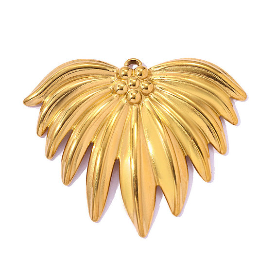 304 подвески из нержавеющей стали, оберег из пальмовых листьев, ионное покрытие (ip), долговечный