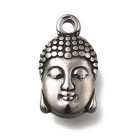 304 подвески из нержавеющей стали, очарование головы будды