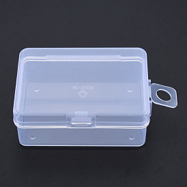 Прямоугольный контейнер для хранения шариков из полипропилена (pp), с откидной крышкой, для бижутерии мелкие аксессуары