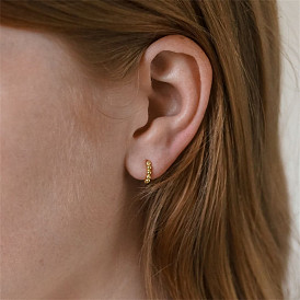 Manchette d'oreille rétro pour femme minimaliste à la mode - bijoux de piercing plaqués or 14k