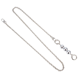 1Pcs Chain Bag Straps, Iron with Alloy and Electroplated Resin Imitation Pearl Purse Straps