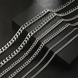 201 Stainless Steel Curb Chain Necklaces for Men
