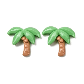 Opaque Resin Cabochons,  Coconut Tree